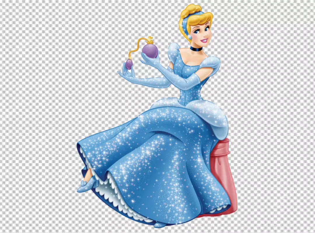 Free Premium PNG Cinderella princess with golden tiara