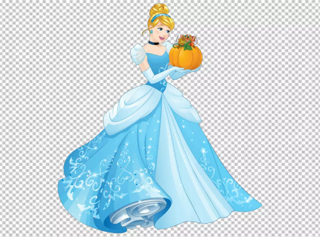 Free Premium PNG Cinderella hold a jar