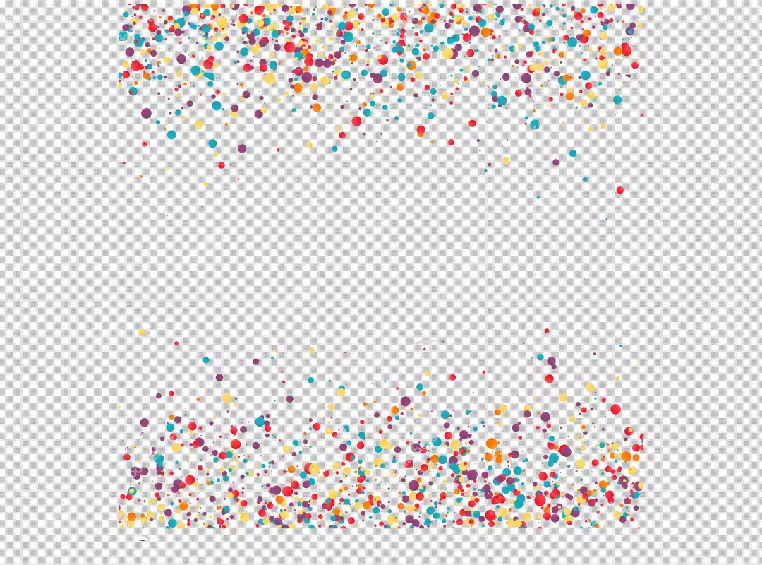 Free Premium PNG Colorful ribbon and confetti falling on a transparent background Confetti falling backdrop design PNG