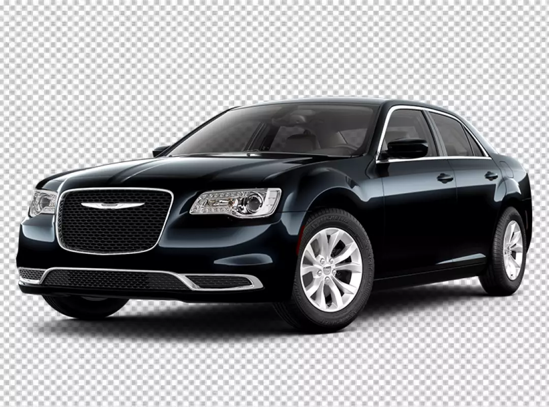 Free Premium PNG Black color Chrysler car transparent background 