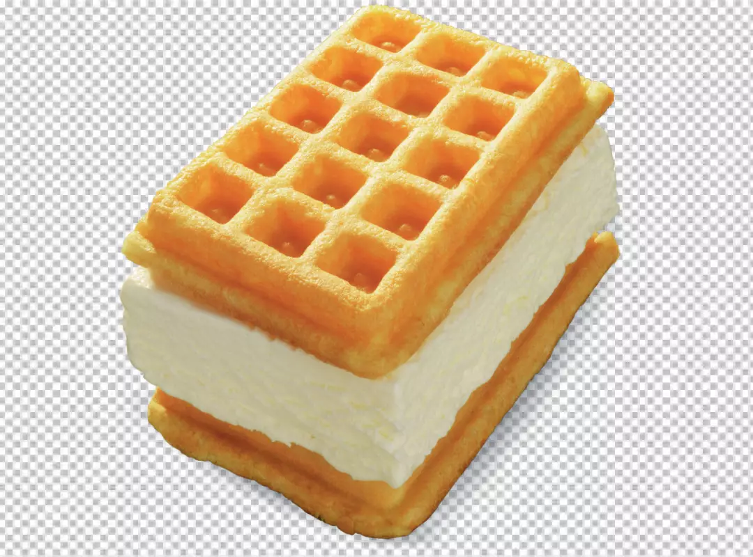 Free Premium PNG Waffle Ice Cream Sandwich