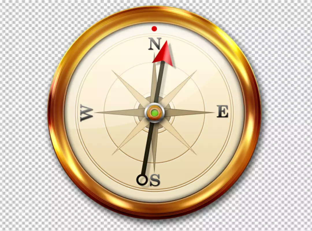 Free Premium PNG Compass with world map background PNG