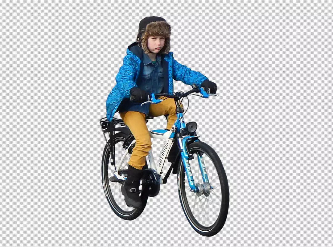 Free Premium PNG Man riding a bicycle to do exercise transparent BG