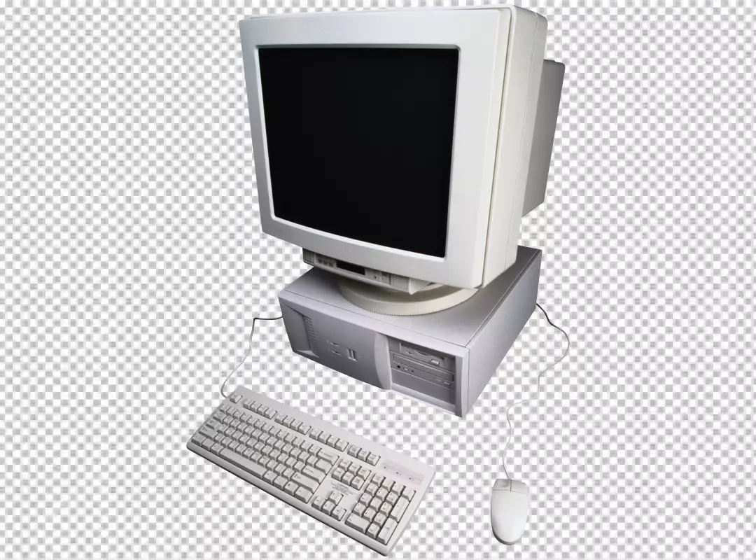 Free Premium PNG View of retro computer and technology transparent background PNG