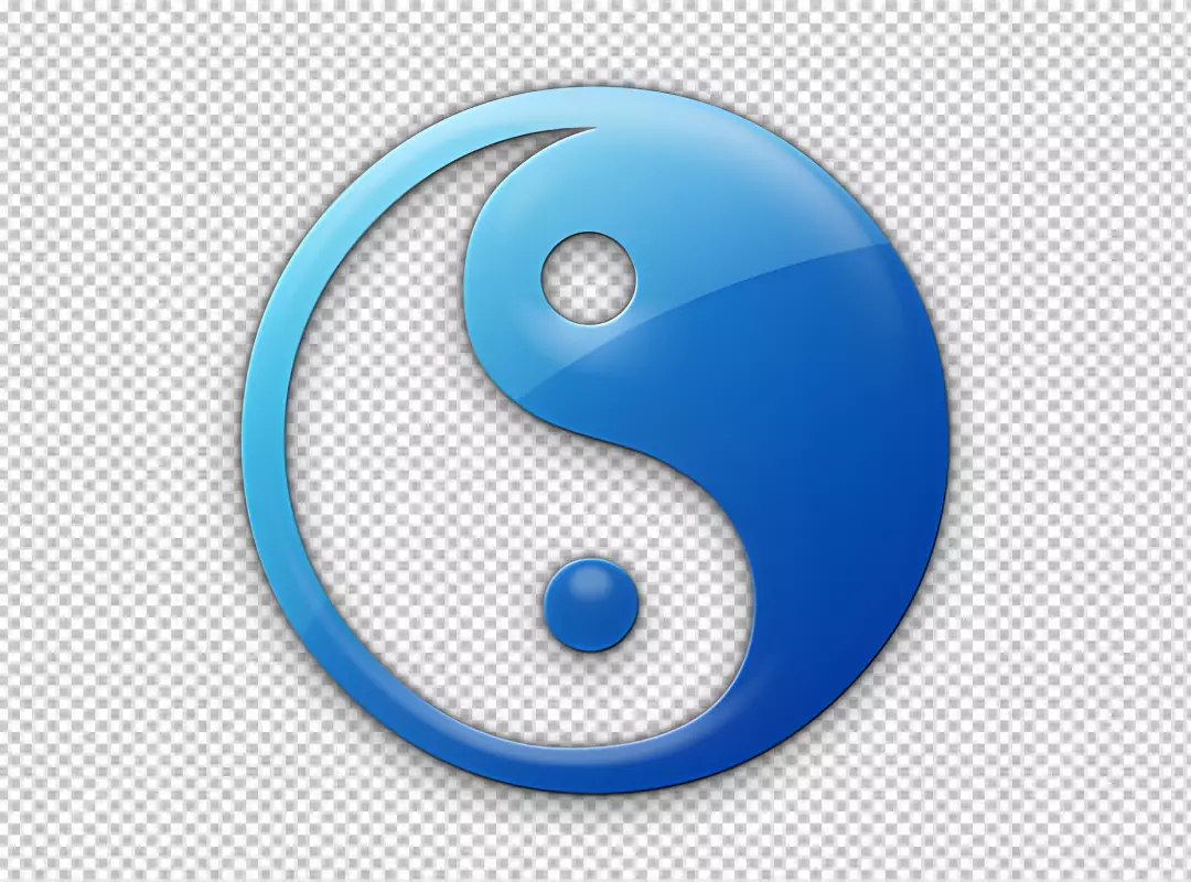 Free Premium PNG Modern Interpretation of the Ancient Blue Yin-Yang