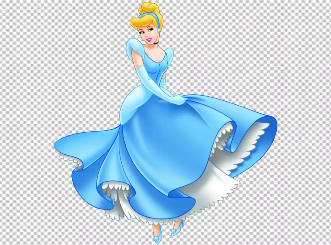 Free Premium PNG Cartoon cinderella princess with cute elements png