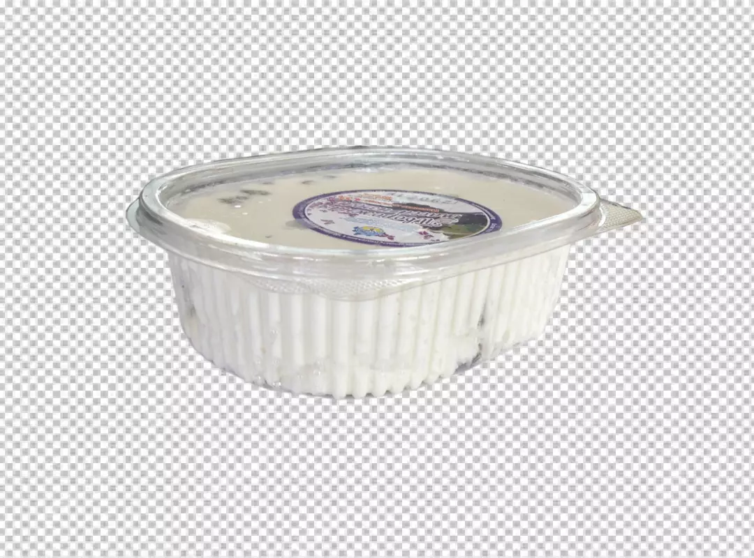 Free Premium PNG Cottage cheese in a traditional wooden bowl on a transparent background