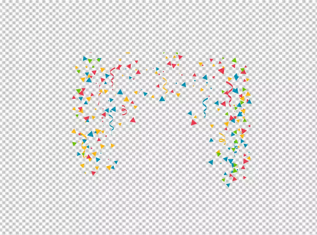 Free Premium PNG Celebration spiral ribbons and confetti isolated background