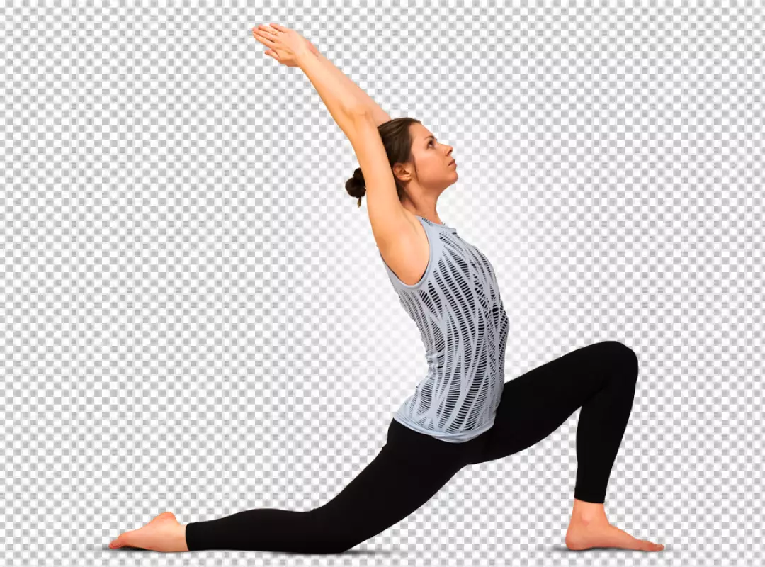 Free Premium PNG Gracefully embodies the woman's unwavering concentration and vibrant strength