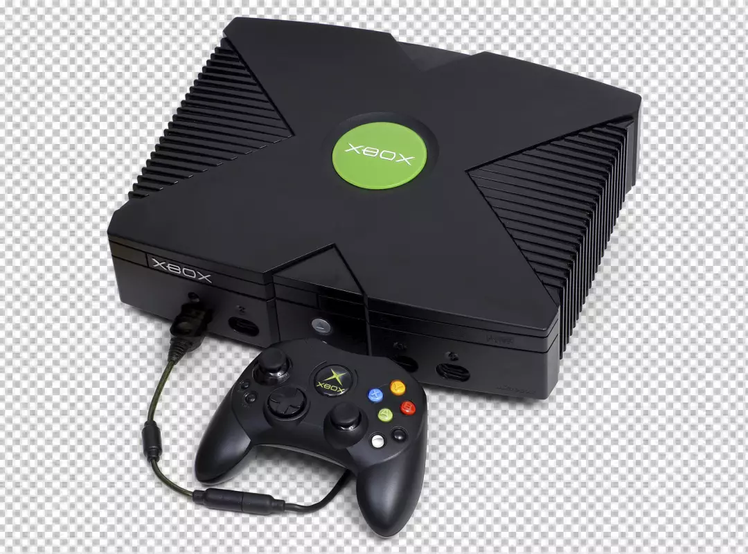 Free Premium PNG Xbox series X in sleek black with wire Controller