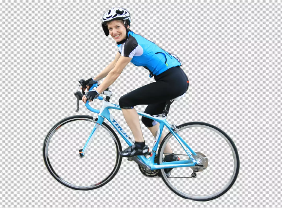 Free Premium PNG Professional cyclist riding fast PNG