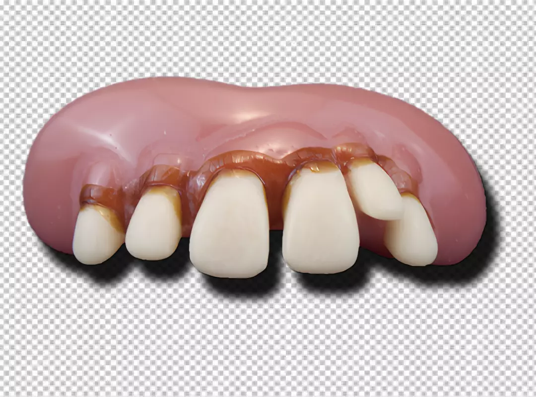 Free Premium PNG a close-up of a set of false teeth