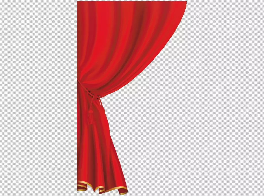 Free Premium PNG Luxury red curtains in victorian style, with drapery