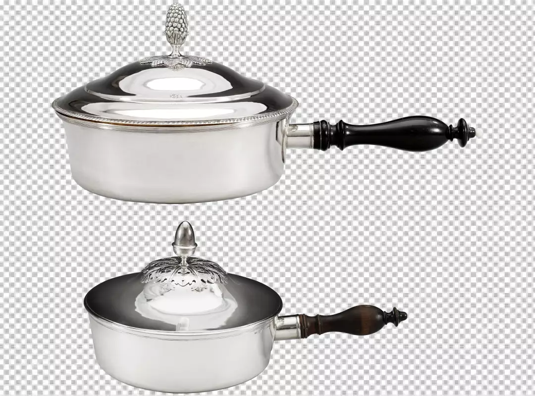 Free Premium PNG Red enamel saucepans with and without white dots