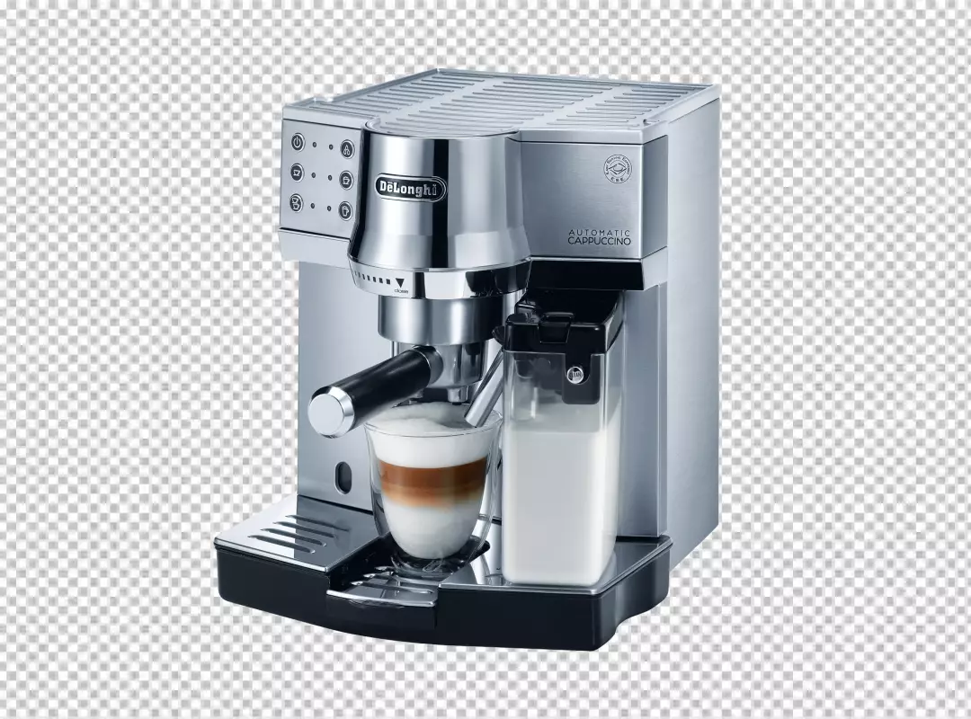 Free Premium PNG Coffee machine making a perfect cup of coffee transparent BG