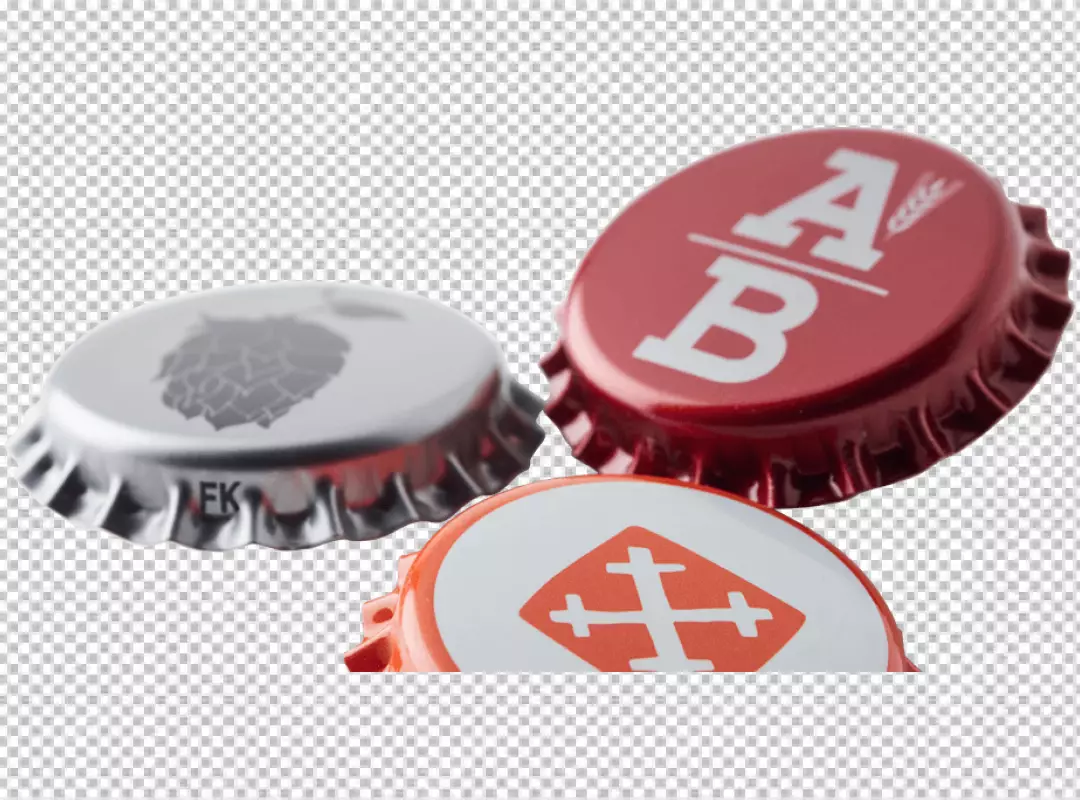 Free Premium PNG Three bottle cap transparent background 