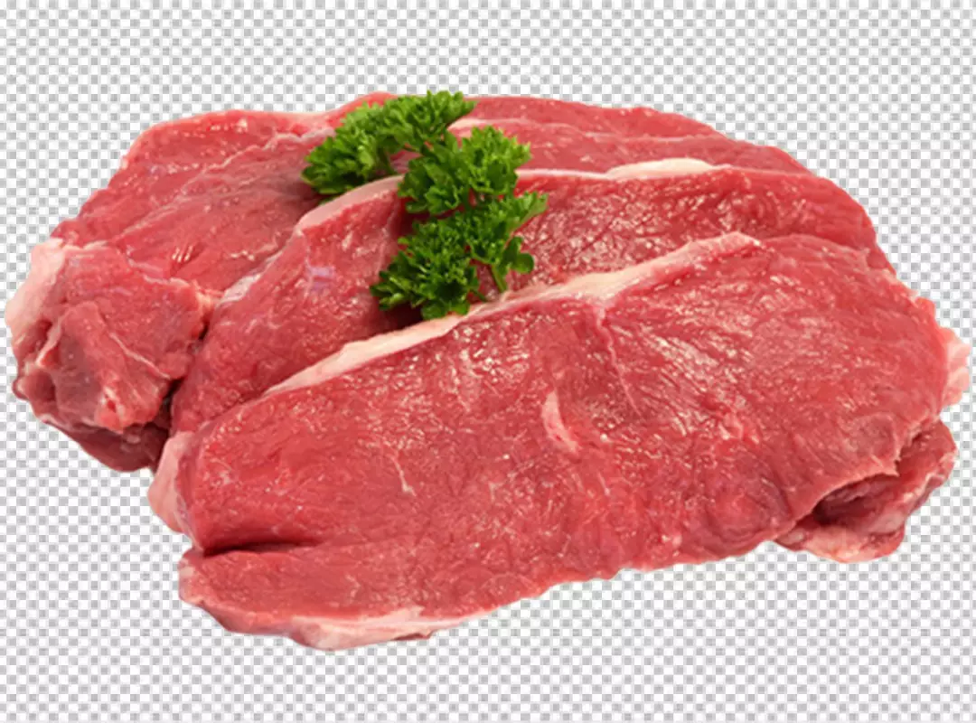 Free Premium PNG a piece of raw beefsteak steak is a deep red color and has a marbled texture 3