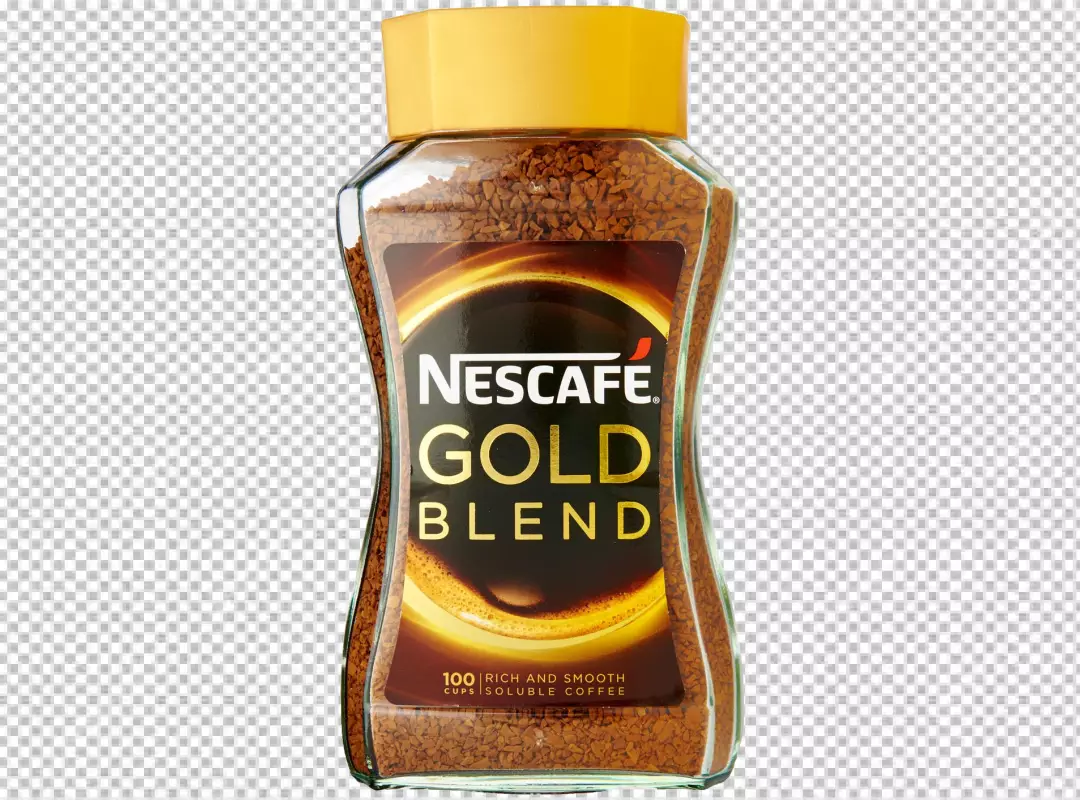 Free Premium PNG Side view of fresh roasted coffee beans on a glass jar on transparent BG