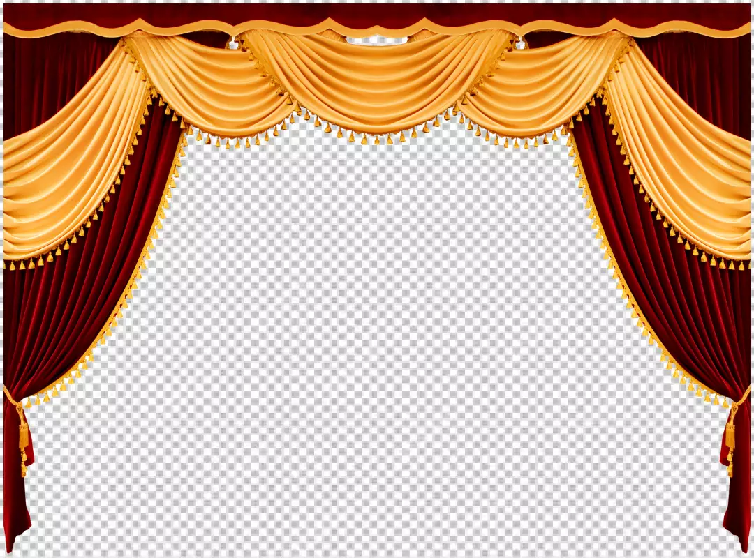 Free Premium PNG cinema curtains with focus ligh PNG