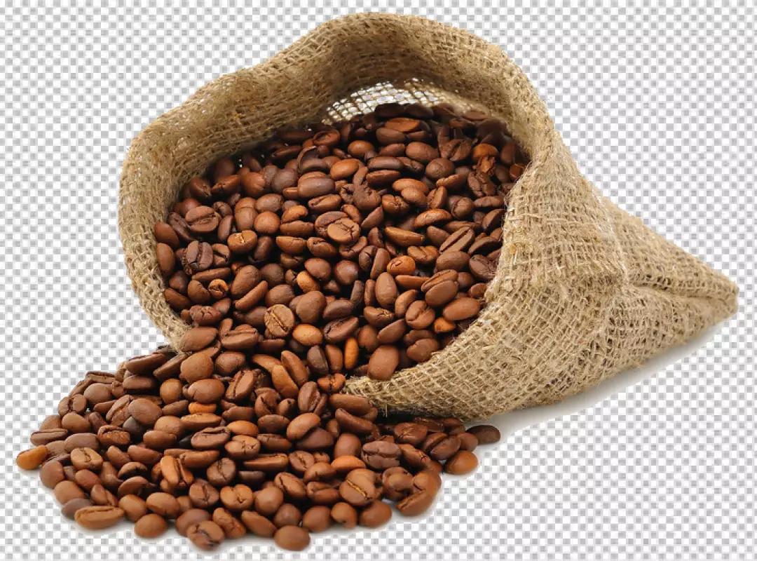 Free Premium PNG PNG A bunch of coffee beans are on a checkered background