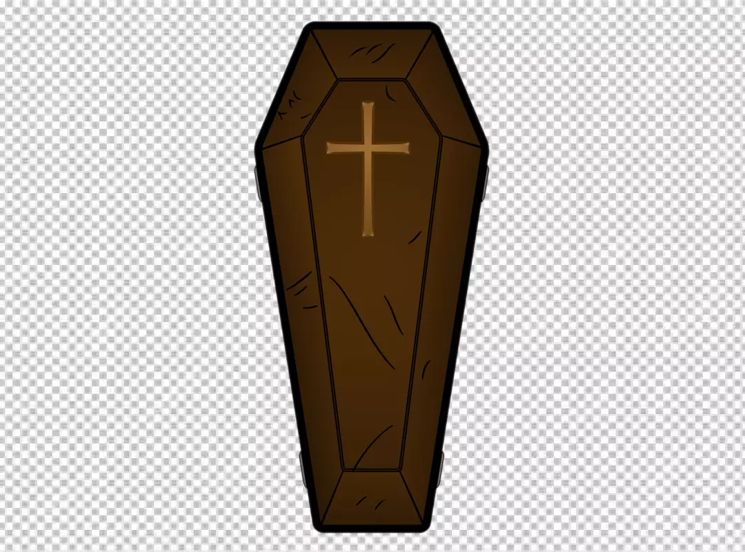 Free Premium PNG Black Coffin with Skeleton Hands Isolated on PNG BG