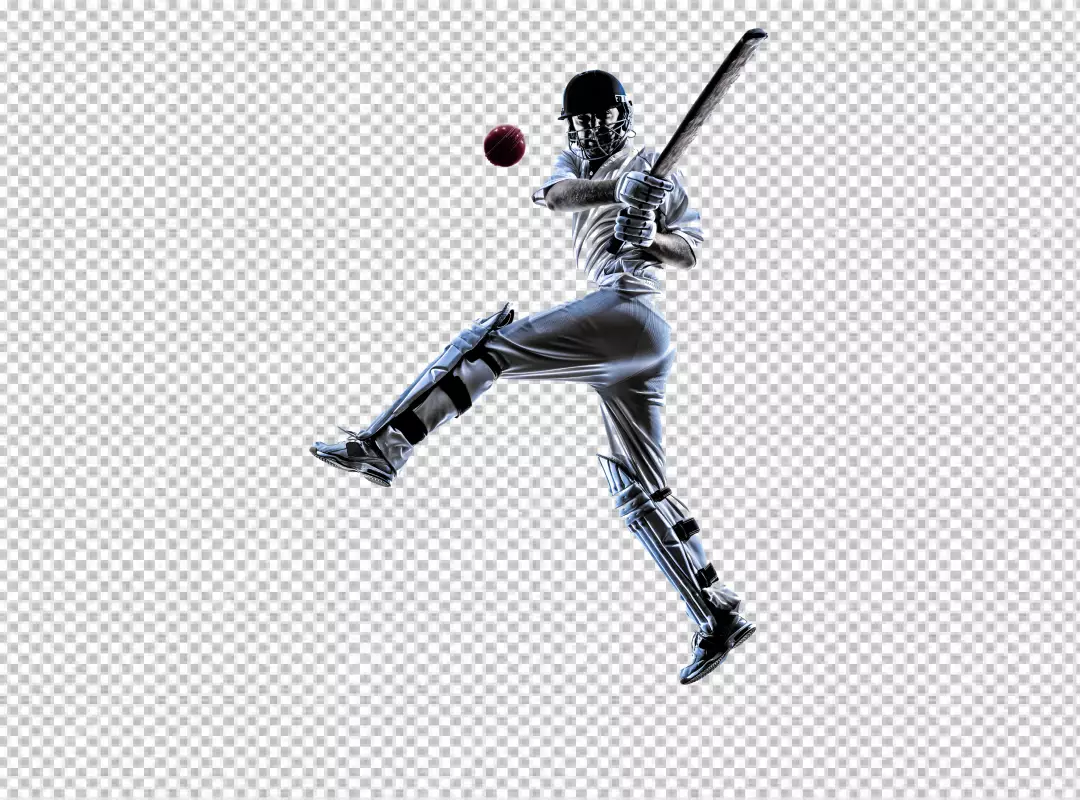 Free Premium PNG Cricket batsman transparent BG PNG