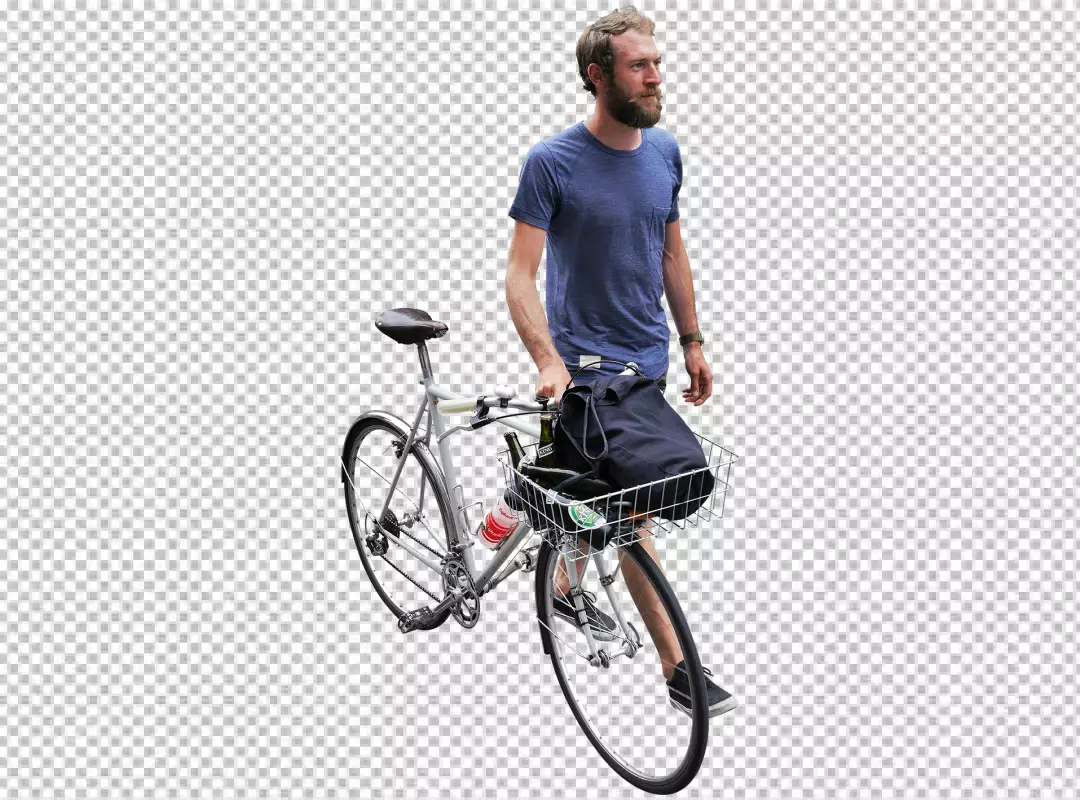 Free Premium PNG Professional cyclist riding fast transparent BG