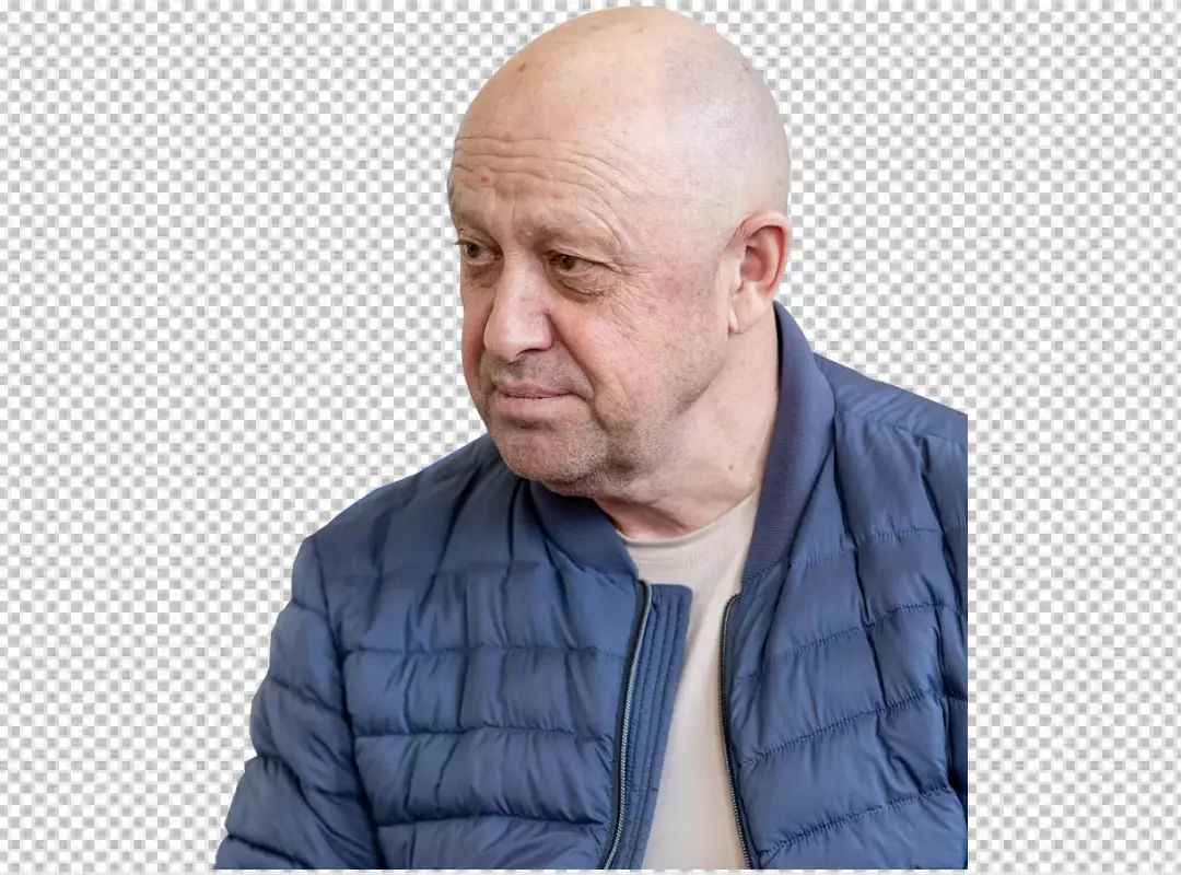 Free Premium PNG Yevgeny Prigozhin Russian mercenary leader looking somting to har right