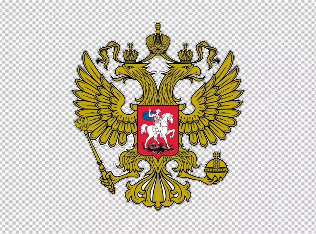 Free Premium PNG PNG Flag of Russia with coat of arms