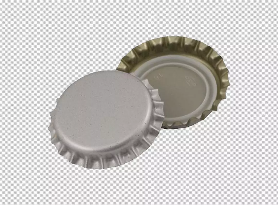 Free Premium PNG icon Golden crown bottle caps top and bottom Isolated 