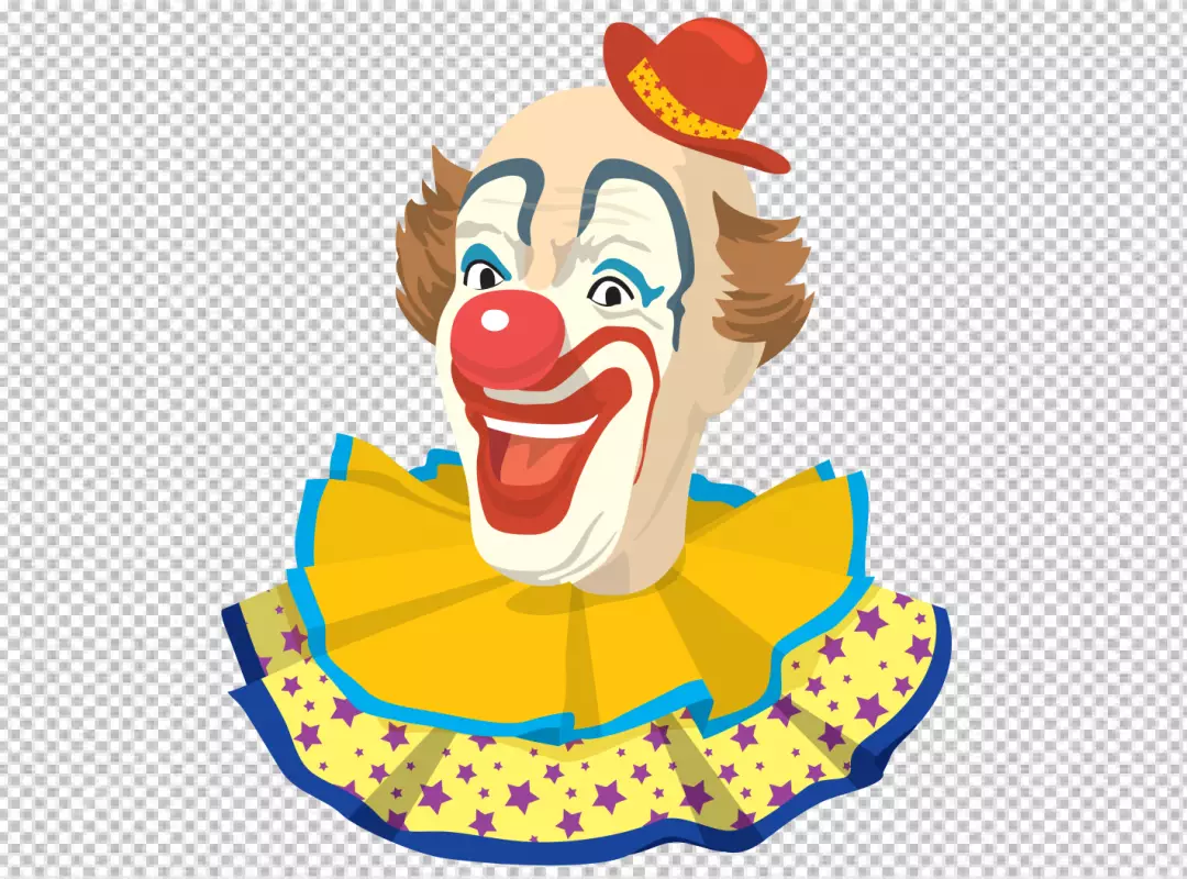 Free Premium PNG Creepy clown face on PNG background