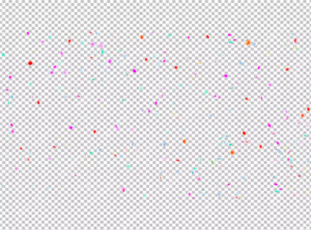 Free Premium PNG PNG  Colorful ribbon and confetti falling on a transparent background Confetti 