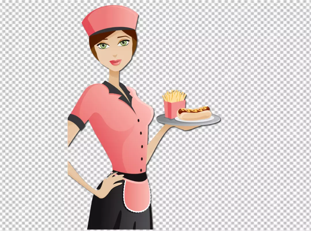 Free Premium PNG  waiter Professional work uniform hotel communication