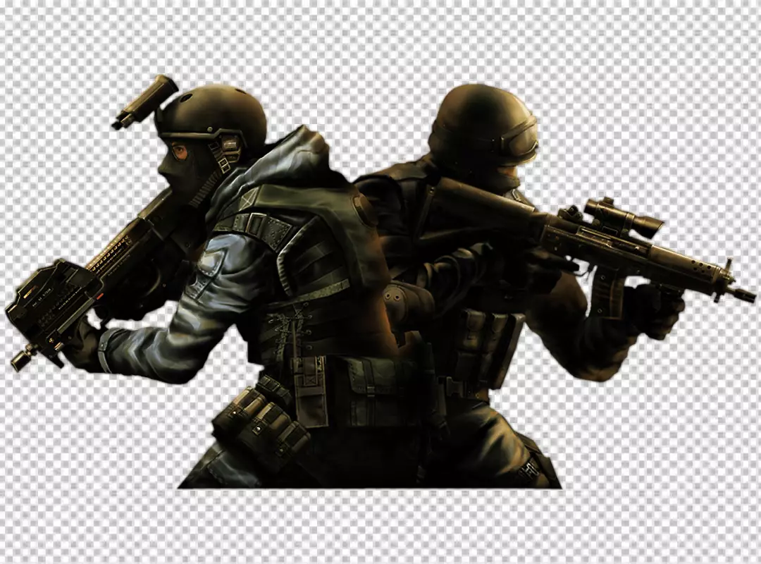 Free Premium PNG Medium soldier with weapon