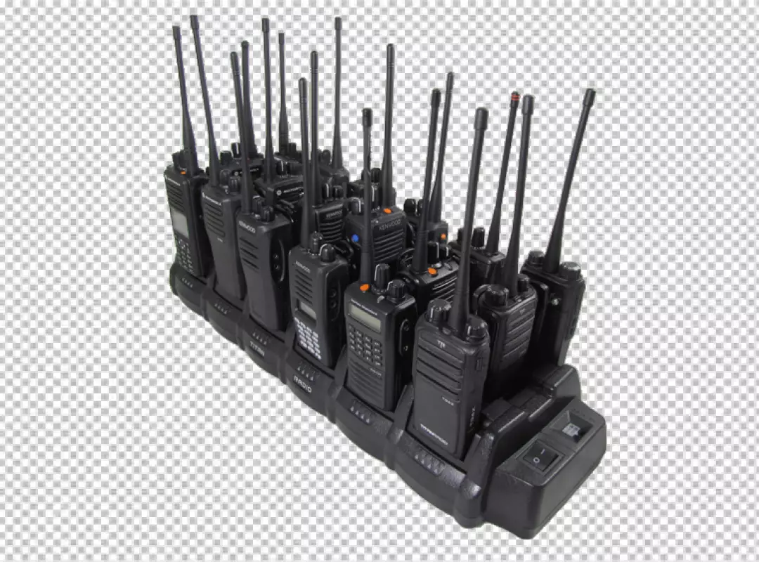 Free Premium PNG walkietalkie Twoway radios rechargeable 3D rendering isolated on transparent background