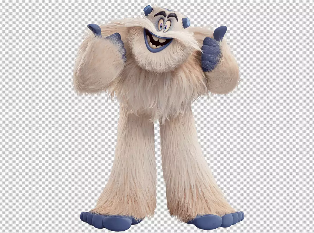 Free Premium PNG Yeti abominable snowman is shown in a standing position