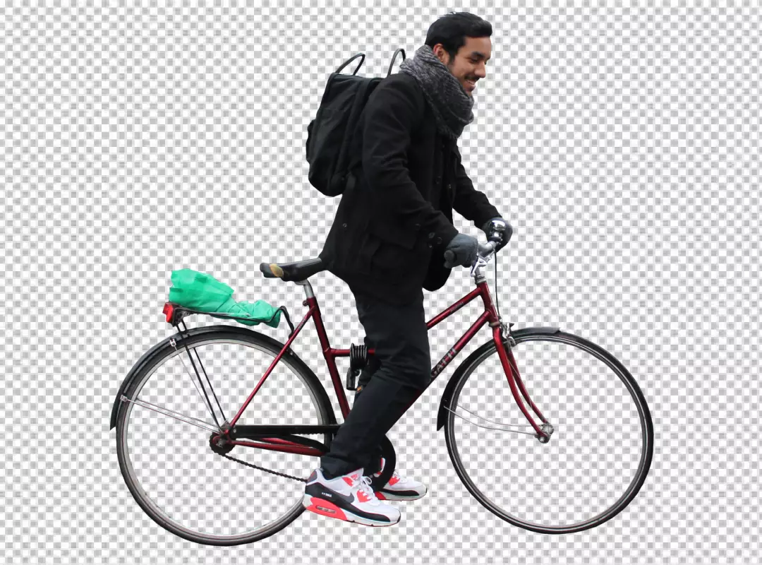 Free Premium PNG  Cyclist riding a bicycle PNG