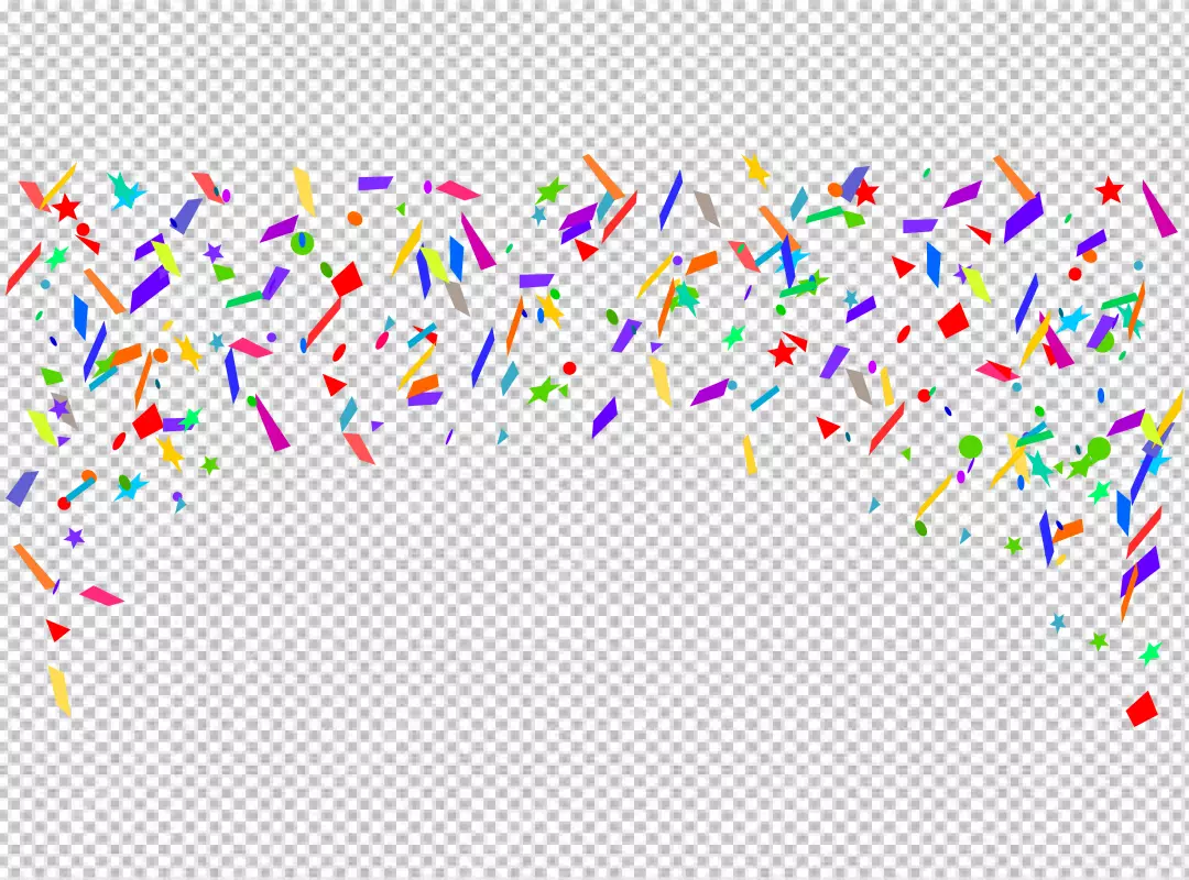 Free Premium PNG Colorful confetti celebratory design PNG