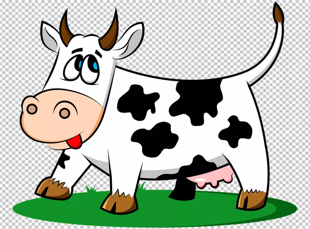 Free Premium PNG Hand drawing cute cow transparent background 