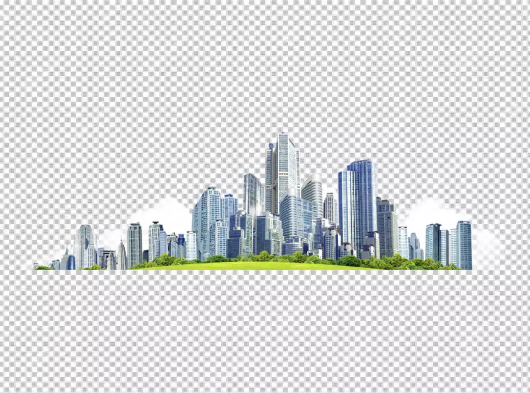 Free Premium PNG City on isolated transparent background 