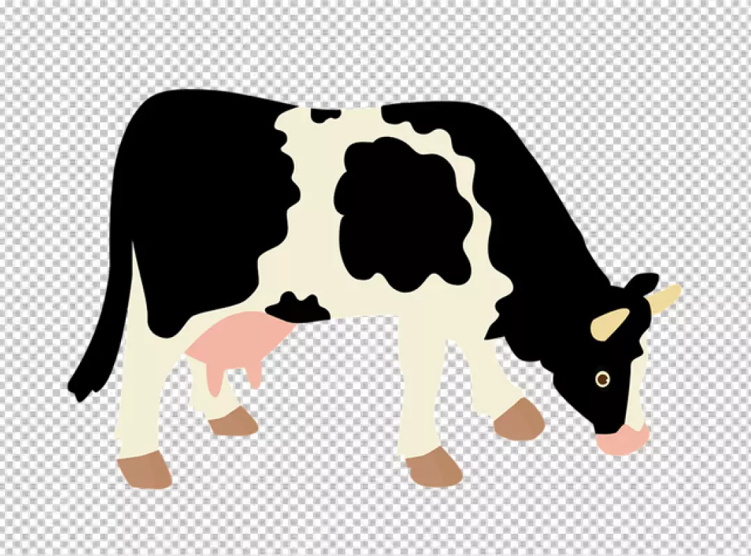 Free Premium PNG Cow on Transparent Background