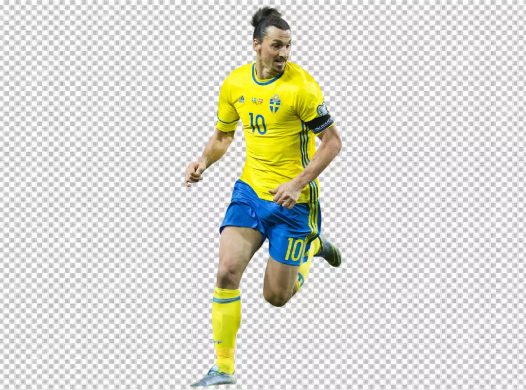 Free Premium PNG Zlatan Ibrahimovic raning for passing the ball