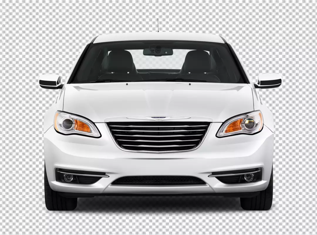 Free Premium PNG White color car transparent background png