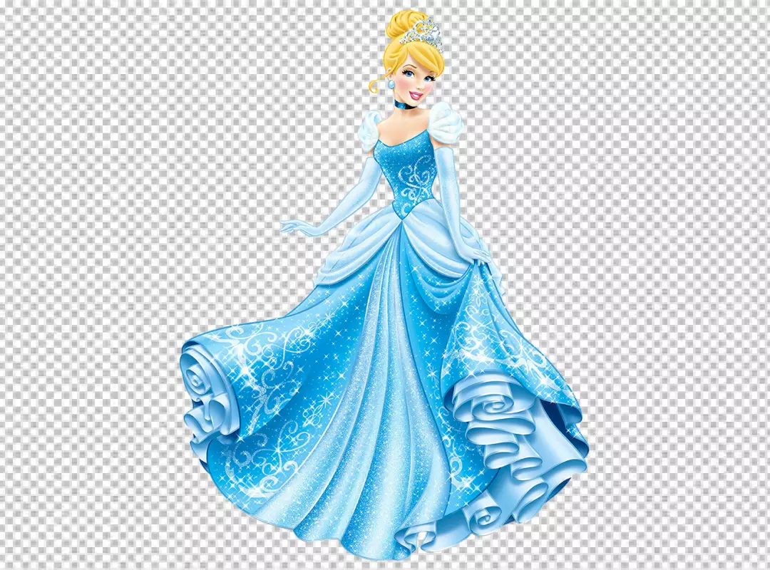 Free Premium PNG Cinderella fairytale character png bg