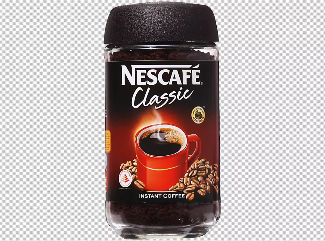 Free Premium PNG A jar of coffee beans sits next to a jar of coffee beans