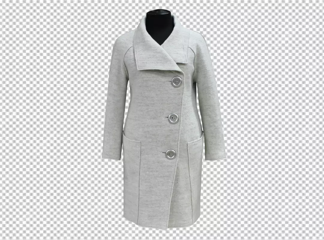 Free Premium PNG White gray color coat