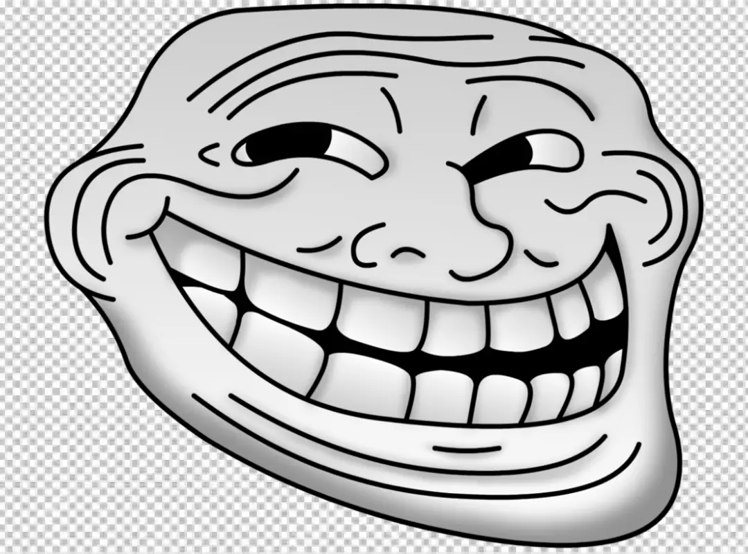 Free Premium PNG Ha Ha Trollface Internet Troll Rage Comic Internet Meme, Frustrated Troll Face