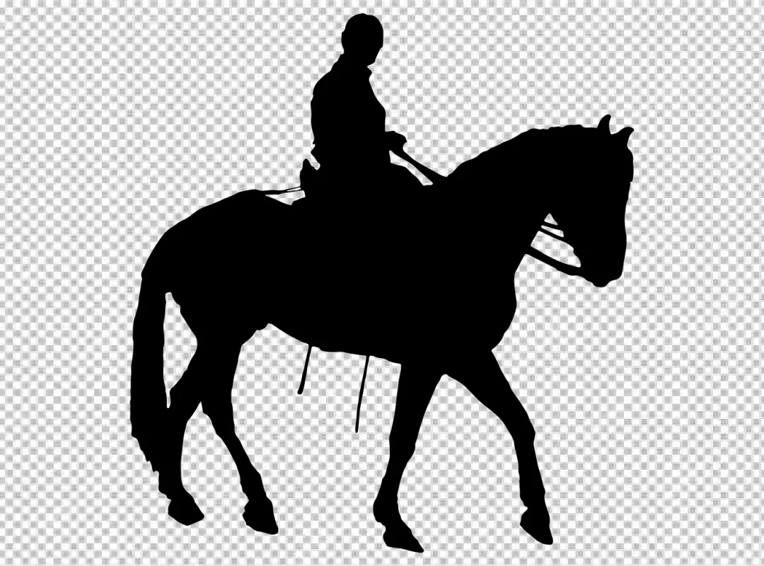 Free Premium PNG silhouette with horse against  PNG BG