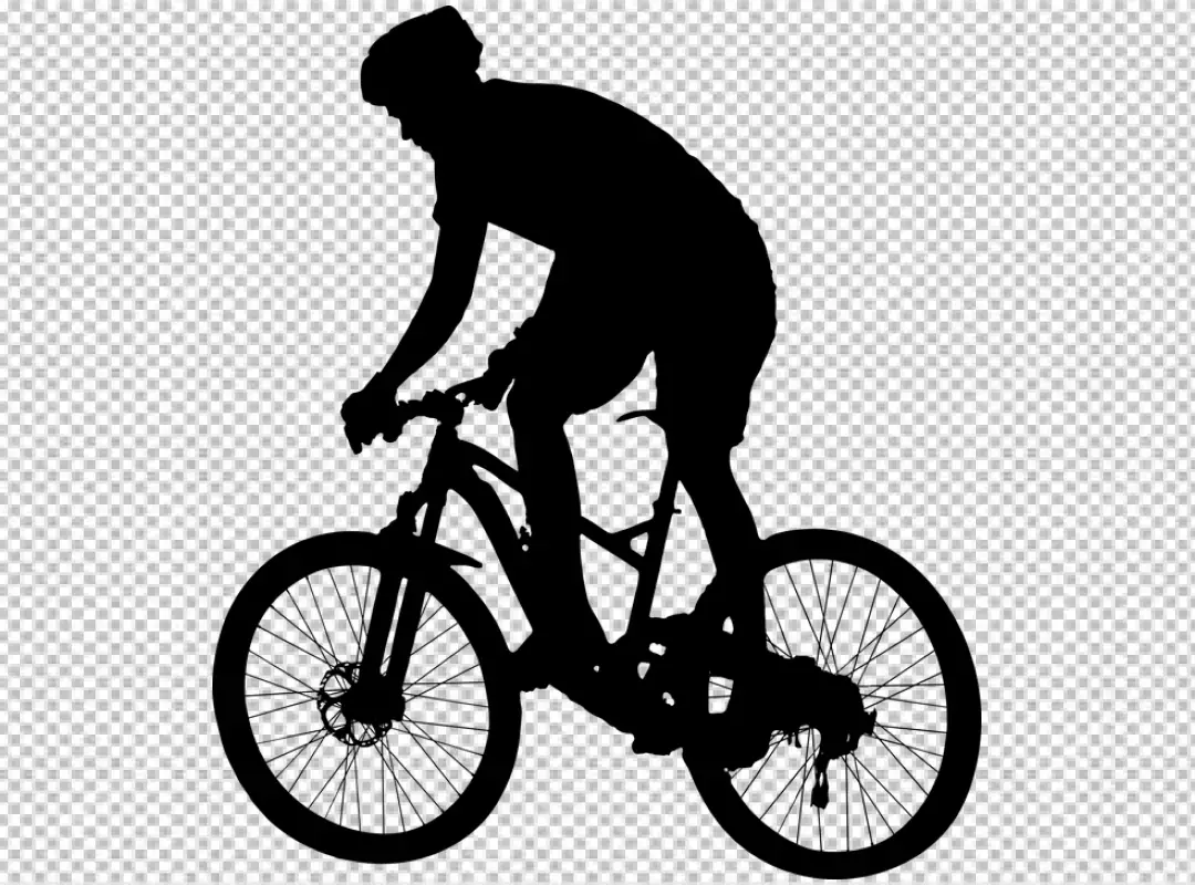 Free Premium PNG Man cycling outdoors with his bike and helmet PNG