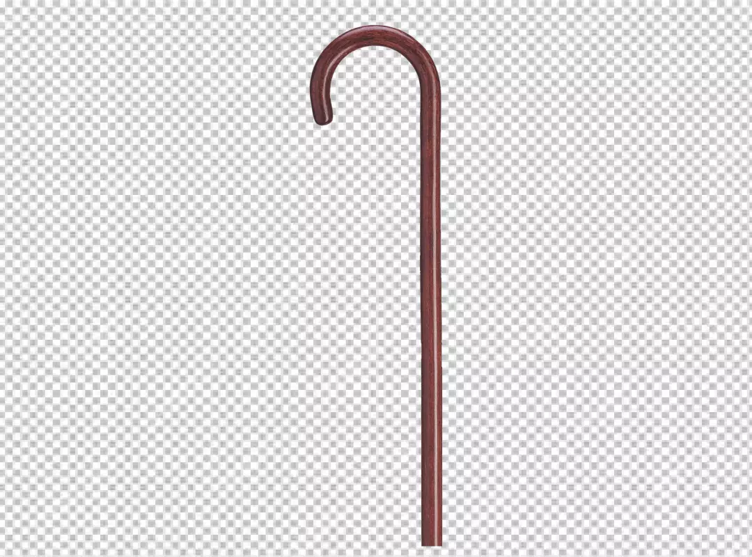 Free Premium PNG A photo of a brown wooden cane